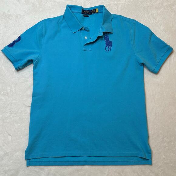 Boy’s Polo Ralph Lauren Polo Tee sz XL (16/18) Blue Pony Logo - Picture 4 of 8